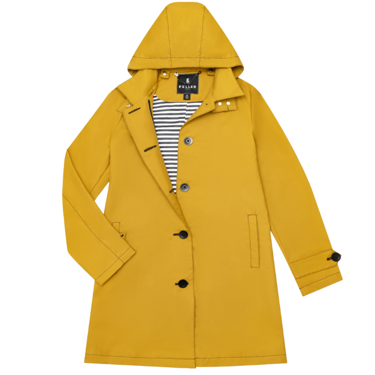 FELLER-Women's-Waxed Cotton- Raincoat - Queen Anne Trench 2-NWT