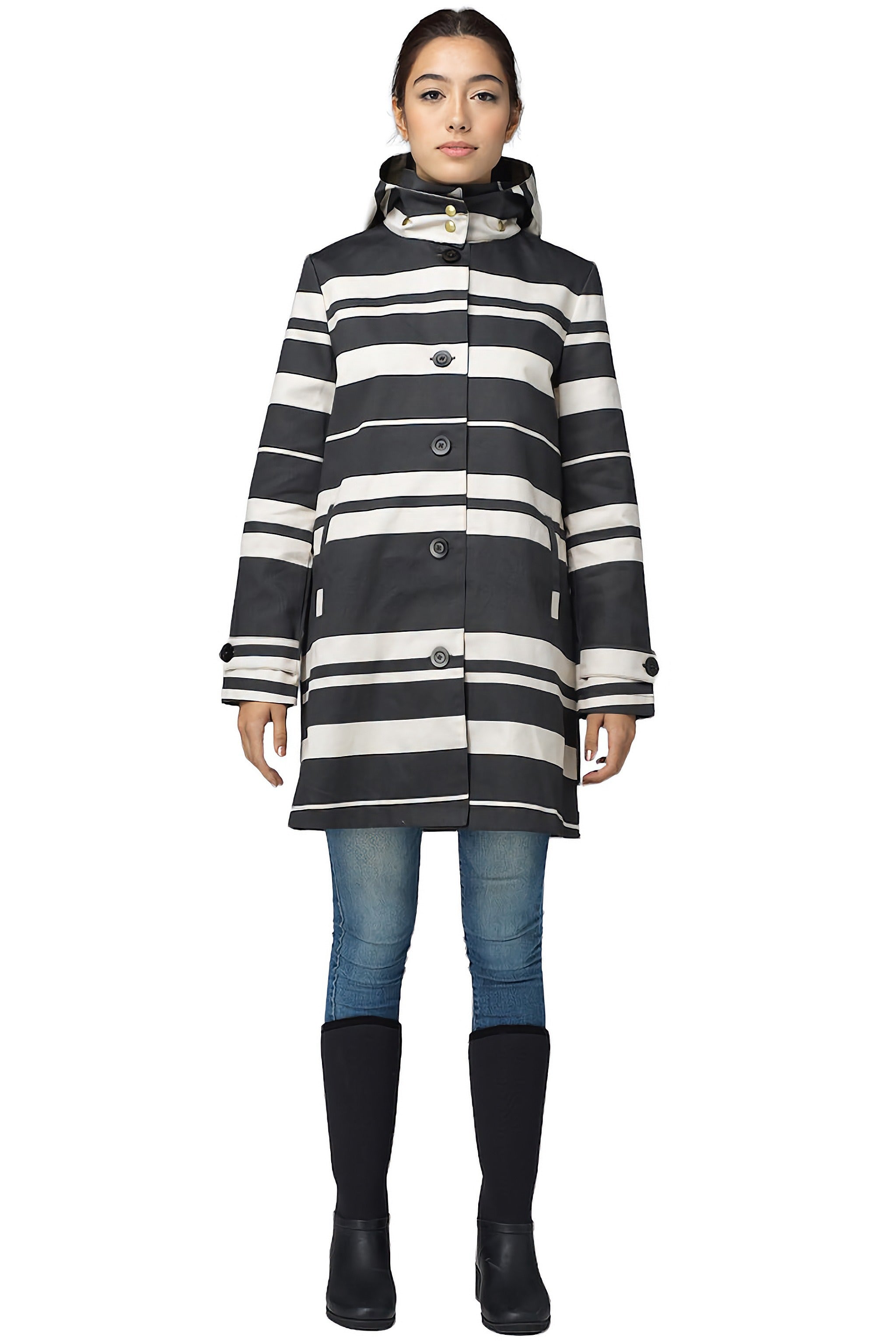 FELLER-Women's-Waxed Cotton- Raincoat - Queen Anne Trench 2-NWT