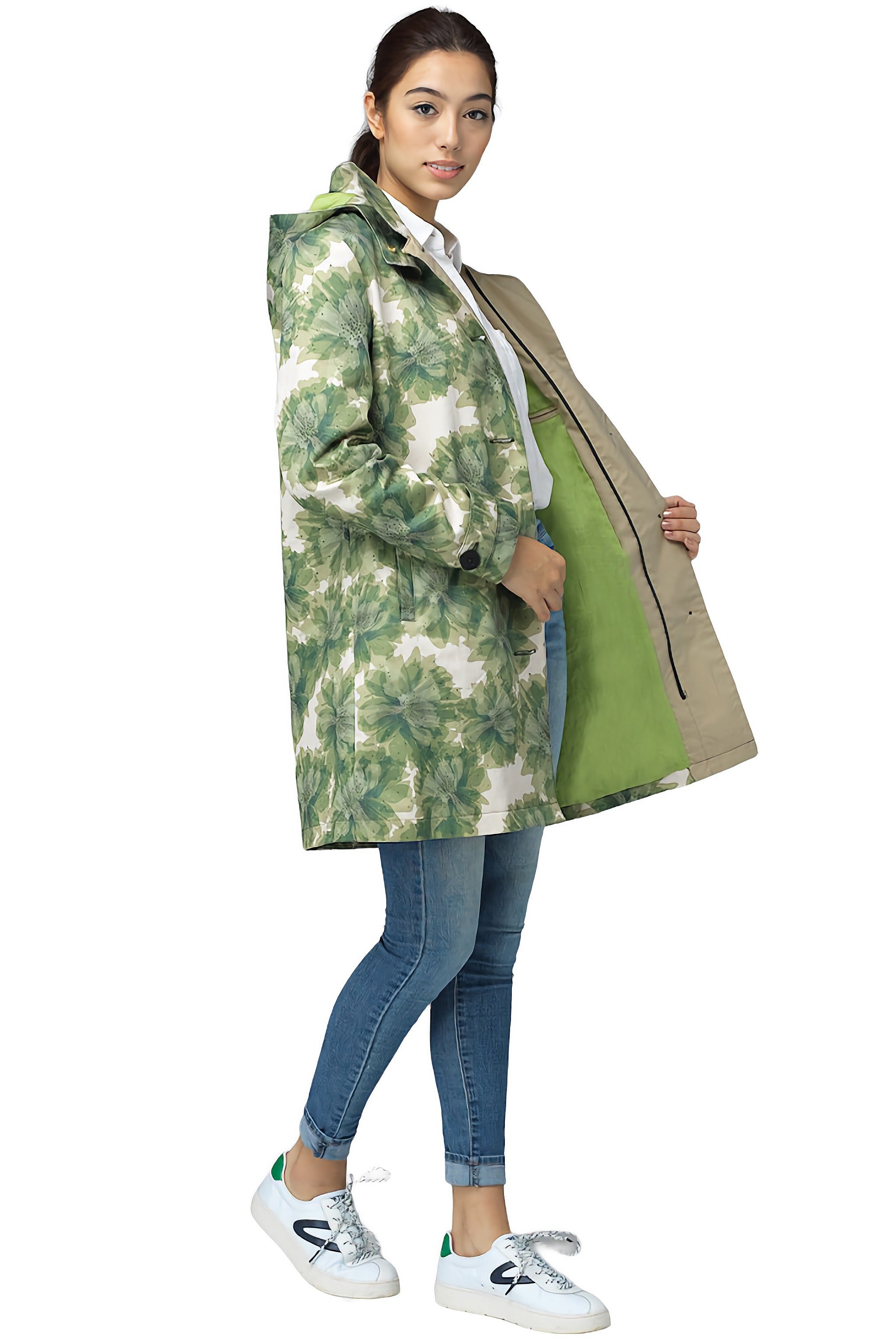 FELLER-Women's-Waxed Cotton- Raincoat - Queen Anne Trench 2-NWT