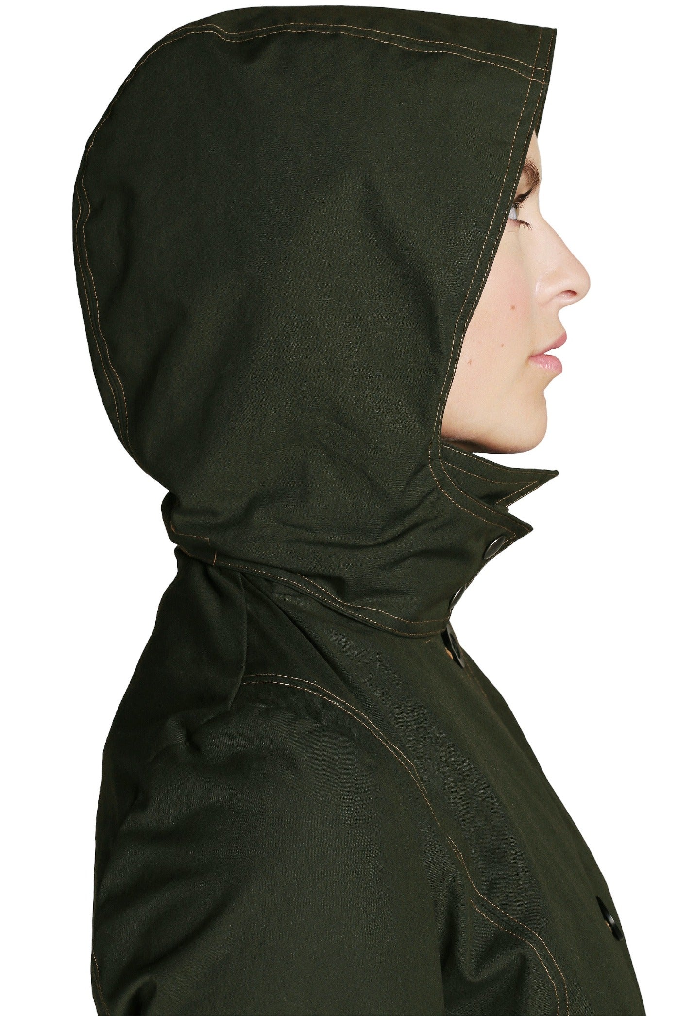 FELLERWomen's-Waxed Cotton Raincoat - Mercer Long Trench - NWT