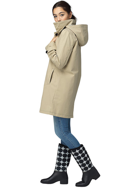 FELLER-Women's-Waxed Cotton- Raincoat - Queen Anne Trench 2-NWT