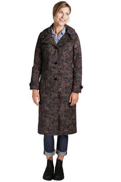 FELLERWomen's-Waxed Cotton Raincoat - Mercer Long Trench - NWT