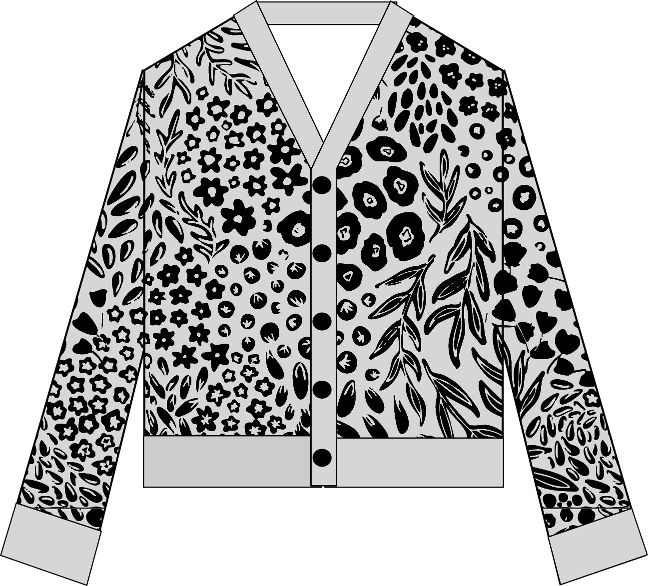 Floral Jacquard Cardigan